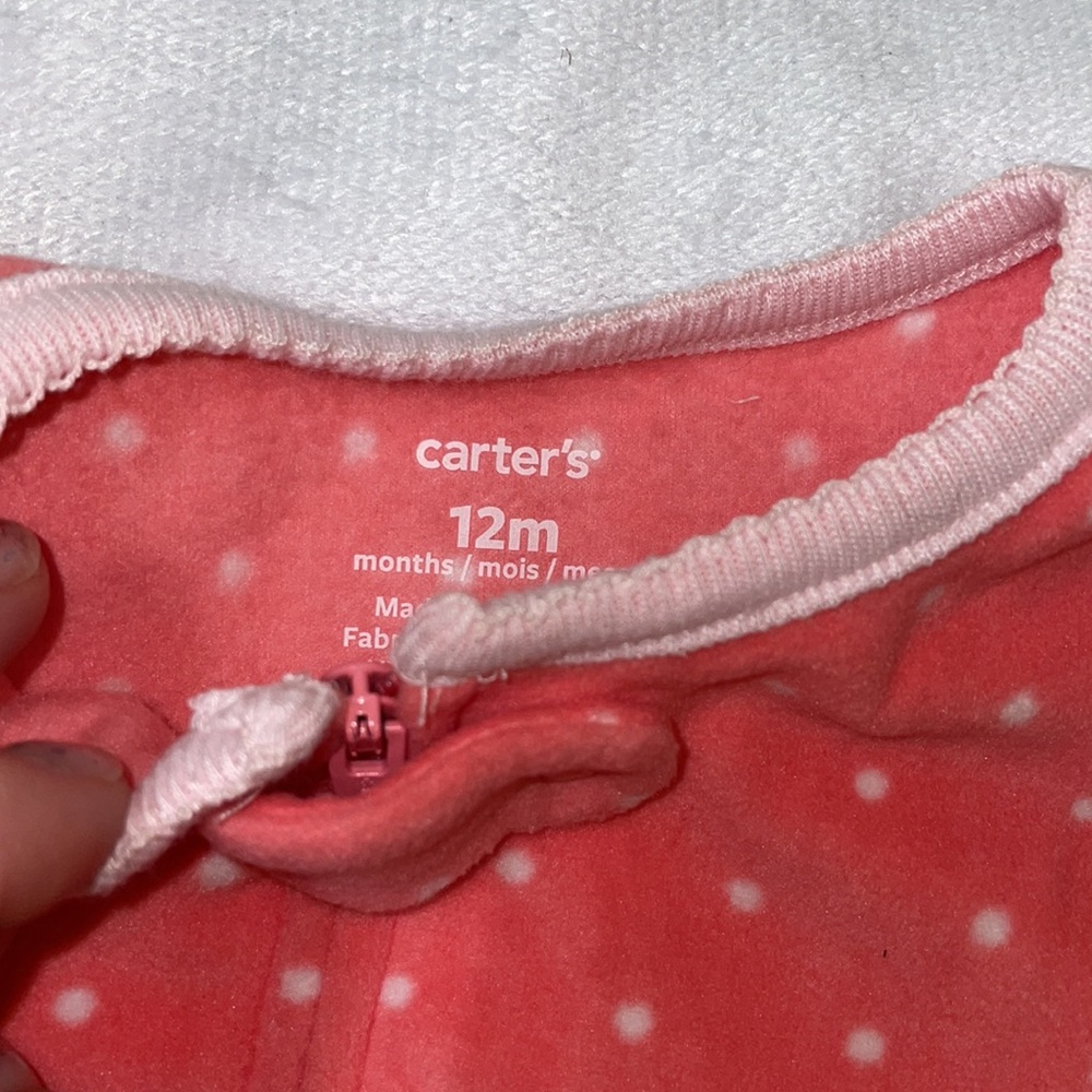 Carter’s footie pajamas pink with Kitten princess - Picture 3 of 6